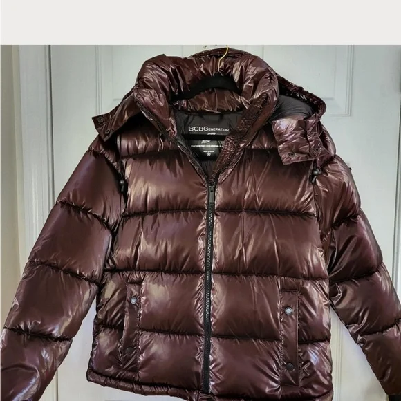 BCBGeneration Feather-Free Maroon/Brown Jacket - Picture 1 of 11